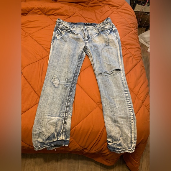 Black Other - Men’s Jeans 38/32 Bootcut Brand Black Distressed Super cool look Great condition